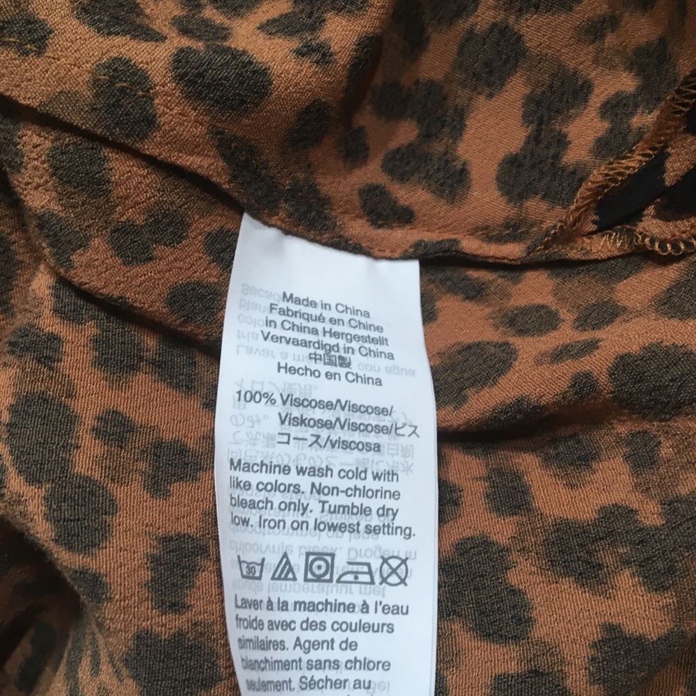 MADEWELL NWT AUTHENTIC BRUSHED MATERIAL LEOPARD MIDI SKIRT WITH A SIDE SLIT - Picture 10 of 11